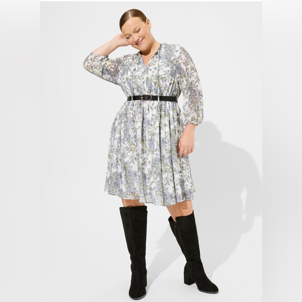 Torrid Floral Long Sleeve Dress